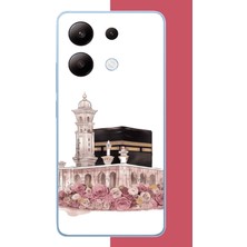 Aksesuarist Redmi Note 13 4g Uyumlu Çiçekli Kabe.jpeg Baskılı Silikon Kılıf