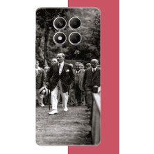 Aksesuarist Redmi Note 14 Pro Plus Uyumlu Atatürk Yürüyüşte Baskılı Silikon Kılıf