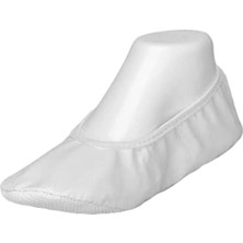 Belirtilmemiş Beyaz Pisi Pisi 29 Numara Cimnastik Patiği Bale Ayakkabısı Yarım Pençe Gimnastik Slipper Kadın Çocuk