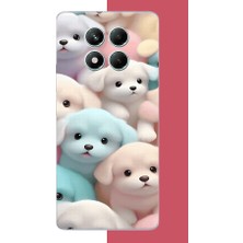 Aksesuarist Redmi Note 14 Pro 5g Uyumlu Sevimli Renkli Köpek Baskılı Silikon Kılıf