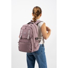 Baginn Ventis Unisex Kalemlikli 2'li Set Okul Çantası Lise Ortaokul Sırt Çantası 43*30 cm Çok Cepli Vnt7-F