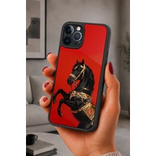 BG AKSESUAR iPhone 13 Pro Max Uyumlu At Desenli Kamera Korumalı Darbelere Dayanıklı Kılıf