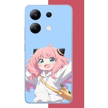Aksesuarist Redmi Note 13 4g Uyumlu Kawaii Pembe Saçlı Kız Baskılı Silikon Kılıf