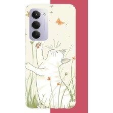 Aksesuarist Redmi 15 4g Uyumlu Mutlu Kedi Baskılı Silikon Kılıf