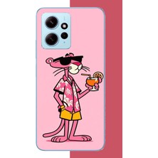 Aksesuarist Redmi Note 12 4g Uyumlu Pembe Panter 1 Baskılı Silikon Kılıf