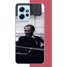 Aksesuarist Redmi Note 12 4g Uyumlu Atatürk Makam Arabasında Baskılı Silikon Kılıf
