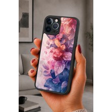 BG AKSESUAR iPhone 13 Pro Max Uyumlu Bitkisel Desenli Kamera Korumalı Darbelere Dayanıklı Kılıf