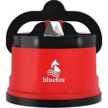 Die Grup Bluefox Kırmızı Powergrip'li Bıçak Bileyici - Vantuzlu Vakumlu, Serbest Ellerle Kullanılabilen Tungsten Carbide Bıçak Bileme Aleti
