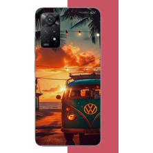 Aksesuarist Redmi Note 11E Uyumlu Vw Güneş Batımı.jpeg Baskılı Silikon Kılıf