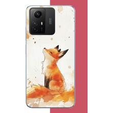 Aksesuarist Redmi Note 12S Uyumlu Tilki Baskılı Silikon Kılıf