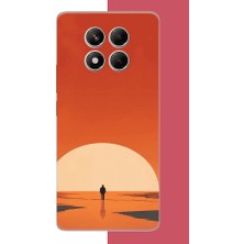 Aksesuarist Redmi Note 14 Pro 4g Uyumlu Retro Güneş Batımı Baskılı Silikon Kılıf