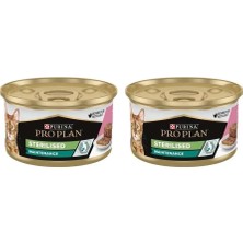Die Grup Pro Plan Ton Balıklı ve Somonlu Kısırlaştırılmış Kedi Konservesi 85 gr 2li Paket