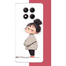 Aksesuarist Redmi Note 14 Pro Plus Uyumlu Kawaii Sinirli Kız Baskılı Silikon Kılıf