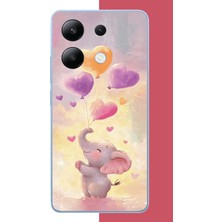 Aksesuarist Redmi Note 13 4g Uyumlu Minik Fil Baskılı Silikon Kılıf