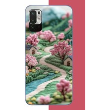 Aksesuarist Redmi Note 10 5g Uyumlu Nakışlı Köy Baskılı Silikon Kılıf