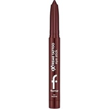 Die Grup Flormar Extreme Tattoo Mat Asansörlü Kalemtıraşlı Jel Göz Kalemi & Far Stick - 002 Burgundy