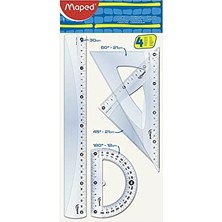 Die Grup Wıgo Essentials Set Cetvelli, 30 Cm, 2 Üçgen 21 Cm, Açı Ölçer, 12 Cm, B