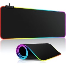 Die Grup Rgb LED Gaming Mouse Pad 80X30 Xxl - 13 Renk Mod, Gaming Mousepad Işıklı, Oyuncu Büyük Keyboard Mouse Pad Kaymaz USB Plug&play