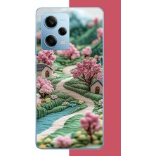 Aksesuarist Redmi Note 12 Pro 5g Uyumlu Nakışlı Köy Baskılı Silikon Kılıf
