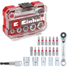 Die Grup Orijinal Einhell Xs-Case Bit ve Soket Seti – 21 Parça (25 mm Bitler, Lokmalar, Hızlı Değişim Bit Tutucu, Adaptör, Yön Değiştirmeli Cırcır, Saklama Kutusu Dahil)