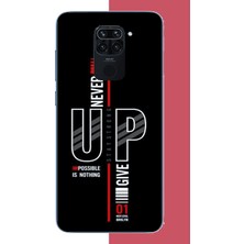 Aksesuarist Redmi Note 9 Uyumlu Asla Pes Etme Baskılı Silikon Kılıf
