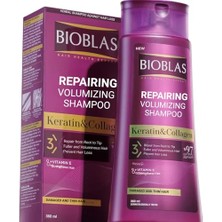 Die Grup Bioblas Kolajen & Keratin Şampuan – Saç Dökülmesine Karşı, Onarıcı ve Dolgunlaştırıcı Etki, Bitkisel Kompleks B19, 360 ml