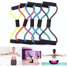 Die Grup Egzersiz Spor Pilates Yumuşak Sünger Saplı Direnç Lastiği, Yeşil