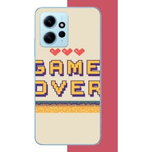 Aksesuarist Redmi Note 12 4g Uyumlu Game Over Baskılı Silikon Kılıf