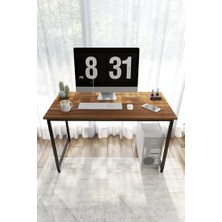 Die Grup Çalışma Masası, Bilgisayar Masası, Ofis Masası, 120X60 - Ceviz