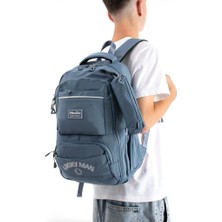 Baginn Ventis Unisex Set Okul Çantası Kalemlikli 2'li Lise Ortaokul Sırt Çantası 43*30 cm Çok Cepli Vnt7-G