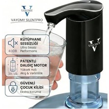 Die Grup Silentpro Sessiz Şarjlı Otomatik Damacana Su Pompası, Dalgıç Motor, Yüksek Hızlı Dolum, Bpa Içermeyen, Çocuk Kilidi