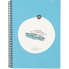 Die Grup Keskin Color 80 Yaprak Kareli Hafif Kağıt Stickerli Defter, Kürek, 18.5X25CM