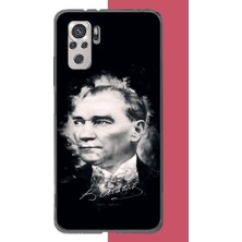 Aksesuarist Redmi Note 10 / 10S Uyumlu Atatürk Portre Baskılı Silikon Kılıf