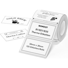 Die Grup Kendinden Yapışkanlı Termal Etiketler, B1/B21/B3S Etiket Bandı, Okul, Ev, Ofis, Küçük Işletmeler Için Kağıt (Beyaz-Dikdörtgen, 40 x 30 Mm)