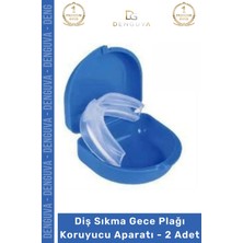 #dişlik Bruksizm Gece Plağı Şeffaf Koruma Silikonu Çene Sıkma Engelleme Dişlik Uyku Aparatı Gıcırdtma - 2 Adet