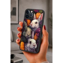 BG AKSESUAR iPhone 13 Pro Max Uyumlu Tavşan Desenli Kamera Korumalı Darbelere Dayanıklı Kılıf