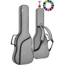 Die Grup Midex Cs-41 Case Akustik Gitar Soft Case Kalın Çanta Kılıf Gigbag (Pena Hediyeli) Gri