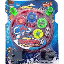 Die Grup Metal Fusion Clash Of Tornado Speed Top Stadyum Savaşı 4 Beyler ve 2 Fırlatıcı Tek Pakette (Çok Renkli)