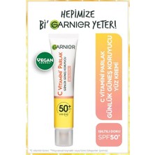Die Grup Garnier C Vitamini Parlak Günlük Güneş Koruyucu Fluid Yüz Kremi Işıltılı Doku SPF50, 40 ml