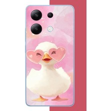 Aksesuarist Redmi Note 13 4g Uyumlu Gözlüklü Yavru Ördek Baskılı Silikon Kılıf