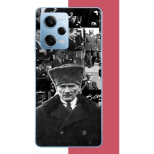 Aksesuarist Redmi Note 12 Pro 5g Uyumlu Atatürk Kolaj 2.jpeg Baskılı Silikon Kılıf