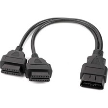 Die Grup Y-Kablo Obd Obd2 Uzatma Kablosu, Araba 16 Pin Obd2 Obdıı Erkek - Çift Dişi Y-Splitter Adaptör Uzatma Kablosu Obd-Iı Teşhis Aracı Motor Sistemi Teşhis Araçları