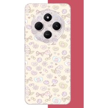 Aksesuarist Redmi 14C Uyumlu Lale Fiyonklu Pattern Baskılı Silikon Kılıf