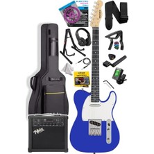 Die Grup Midex TLX-50BL-25AMP Tele Kasa Maple Klavye 2 Single-Coil 25W Amfili Elektro Gitar