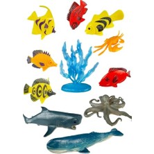 Die Grup Mini Deniz Canlıları Figür Seti – 11 Parça Renkli Eğitici Oyuncak (4-8 Cm)