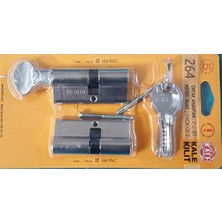Die Grup 264 Ortak Anahtarlı 2'li Set (Snc+Smc) Kilit Silindiri, Barel (68 Mm)