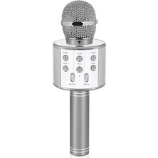 Die Grup Babilden C-8501 Karaoke Mikrofon Bluetooth USB & Tf & Aux (Silver)