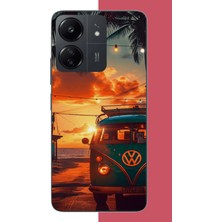 Aksesuarist Redmi 13C Uyumlu Vw Güneş Batımı.jpeg Baskılı Silikon Kılıf