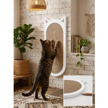 Die Grup Dekoratif Ahşap Kedi Tırmalama Tahtası 20X45 cm || Jüt Ip-Doğal Kavak