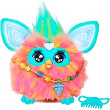 Die Grup Furby Mercan Rengi Etkileşimli Pelüş Oyuncak | 15 Moda Aksesuarı Dahil | Sesle Etkinleşen Animatronik | 6 Yaş ve Üzeri Kız ve Erkek Çocuklar Için | Ingilizce Versiyonu